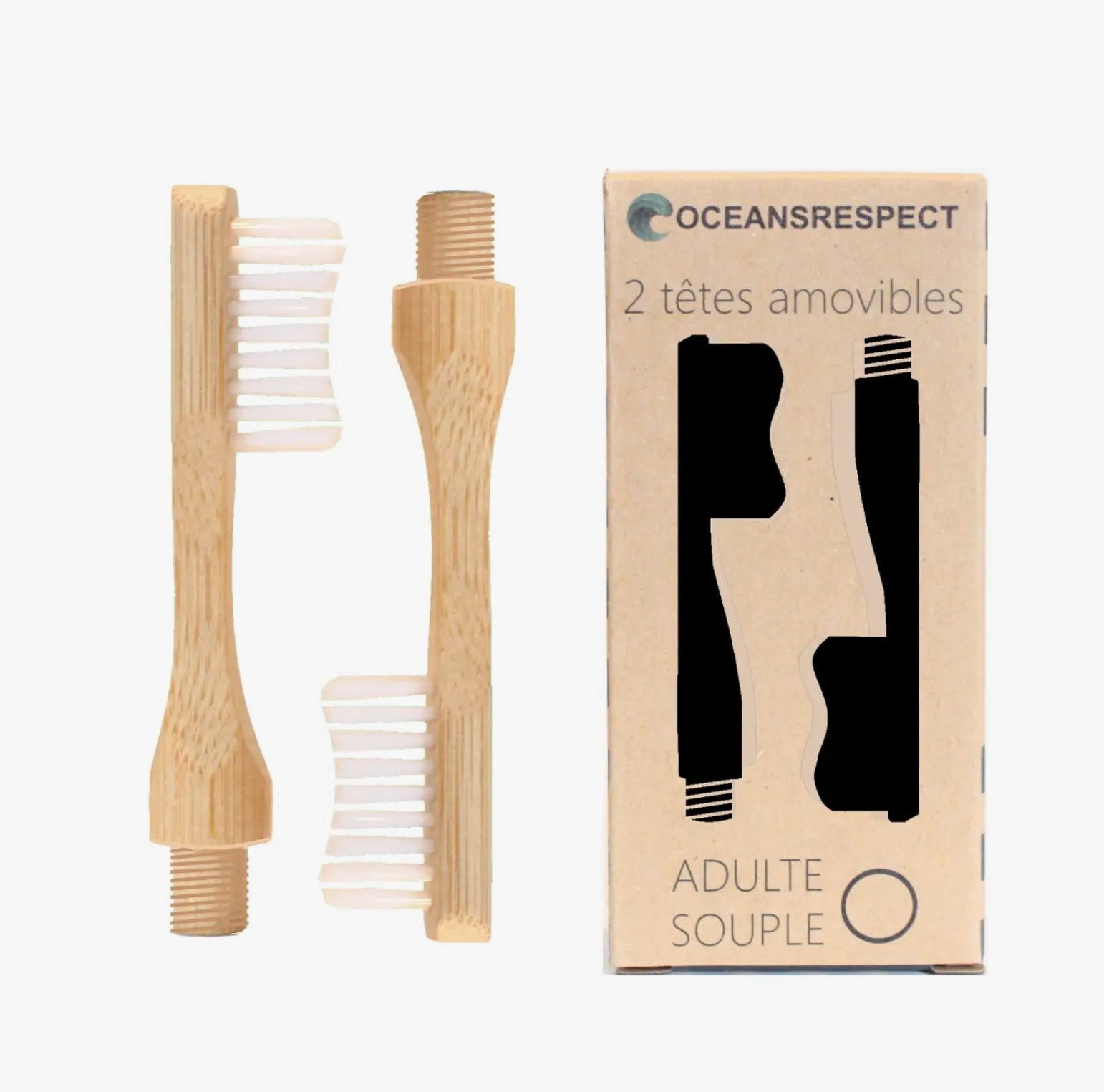 Lot de 2 têtes de brosse à dent interchangeables - Souples