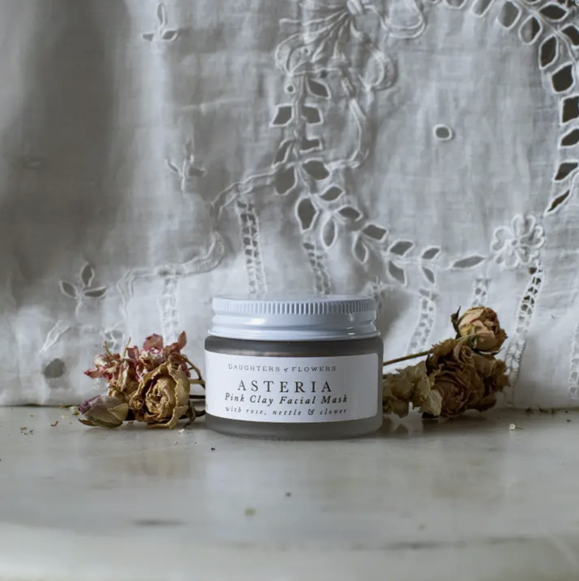 Masque facial Asteria à l'argile rose, ortie rose et trèfle